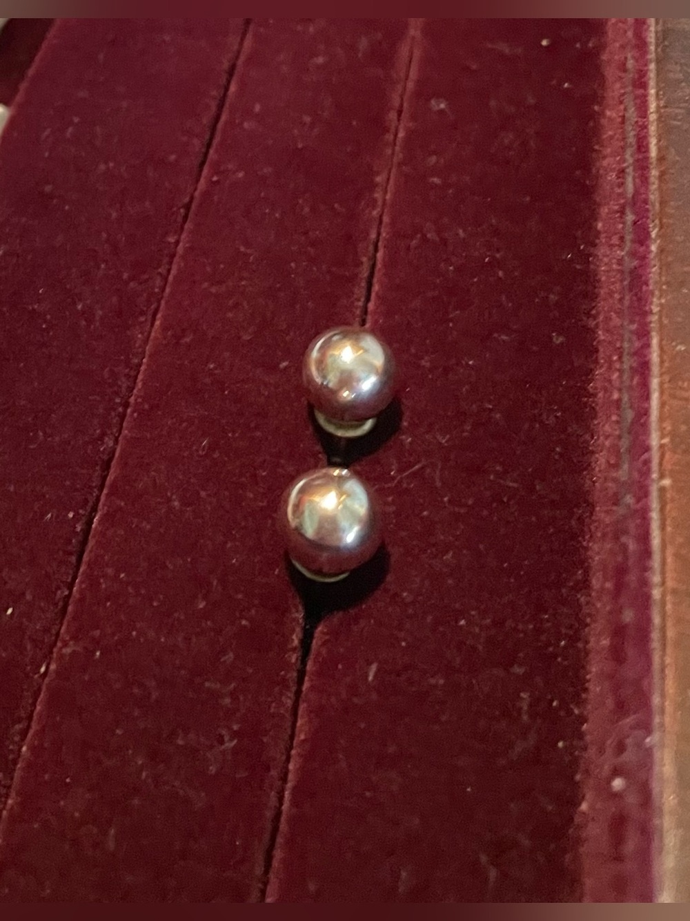 Classic Silver Ball Stud Earrings - Picture 2 of 6